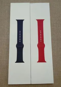 未使用 アップルウォッチ スポーツバンド 41MM 44MM レッド ブルー