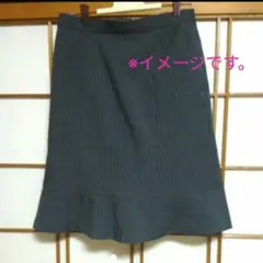 未使用64、Mサイズ☆スカート グレー ストライプ 事務服オフィスウエア