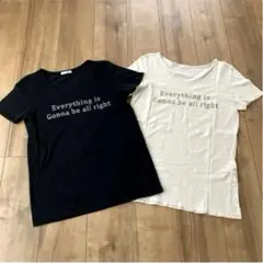 ⭐️ロゴTシャツ2枚セット⭐️ 黒、ベージュ