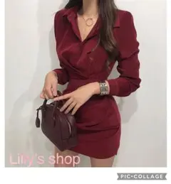 秋冬コーデ❤️ミニワンピース レディース ドレス パーティー スカートスーツ