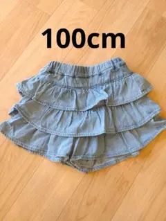 branshes フリル付きショートパンツ 100cm デニムブルー