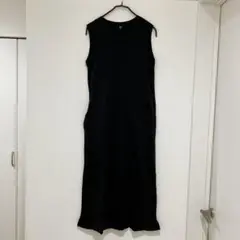 UNIQLO ブラック ノースリーブ ワンピース S