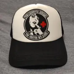 メッシュキャップ トラッカーアメカジ グランジ　ストリート 白黒