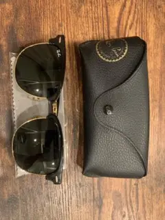 Ray-Ban ブラック ゴールド サングラス　CLUBMASTER