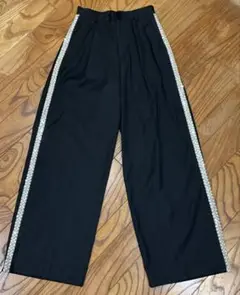 MURUA ビジューライン ワイドパンツ