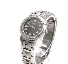 【クリッパー】HERMES ’エルメス 時計’CL4.210 ブラック☆極美品☆