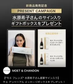 ★新品未開封★水原希子さん直筆サイン入り モエ アンペリアル メッセージボックス