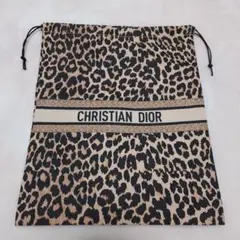 【新品】クリスチャンディオール 巾着ポーチ レオパード