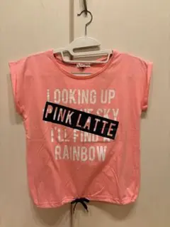 PINK LATTE メッセージプリント Tシャツ