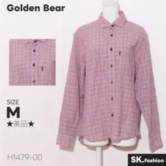 ★美品★Golden Bear トップス　シャツ　長袖　チェック　胸ポケット付き