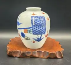 鍋島御庭焼 市川光春 色鍋島 桐鳳凰図 大花瓶