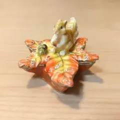 リスと紅葉のジュエリーケース