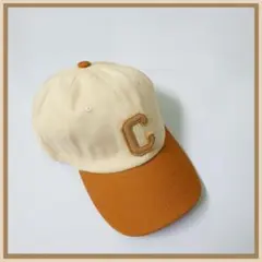 キャップ ベージュブラウン アメカジ C ストリート バイカー　ヒップホップ