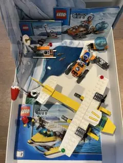 LEGO CITY 水上飛行機、北極スノーモービル（情景セット付き）