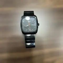 Fossil ブラック スクエア腕時計