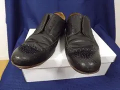 ナンバーナイン 革靴 メンズ レザーシューズ ウイングチップ スリッポン
