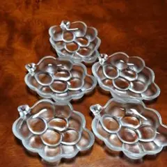HOYA　ホヤクリスタル　ブドウ皿5枚