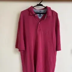 トミーヒルフィガー ポロシャツ XL ピンク 80s 90s ヴィンテージ