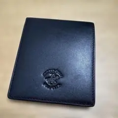 POLO CLUBブラックレザー二つ折り財布