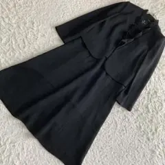 LANVIN セットアップ フォーマルワンピース ブラック 40 フレア