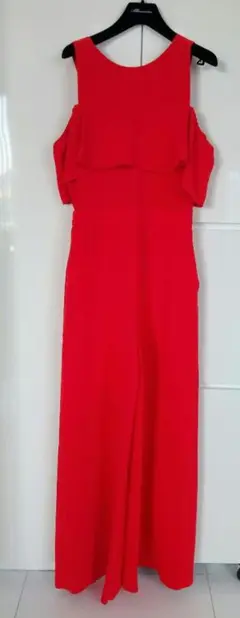 【ZARA BASICS】赤 ジャンプスーツパンツ オールインワン М