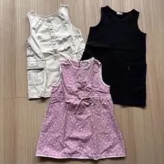 ノースリーブ ワンピース　３枚セット　100センチ