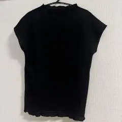 AGbyaquagirl ブラック 半袖 シャツ クレープ素材