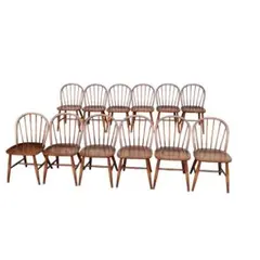 YIN灯日々専用【美品】飛騨産業　ウィンザーチェア　フープバック　12脚セット②