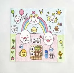 手描き イラスト オリジナルキャラクター 妖精のようちゃん ピクニック ♪