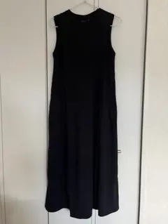 UNIQLO ブラック ノースリーブ ロングワンピース Sサイズ