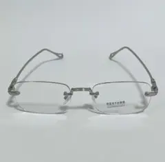 リムレス　メガネ　ツーポイント　y2k y3k 90　クリア　シルバー