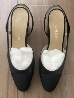 Chanel シャネル coco スリングバックシューズ 黒 35.5
