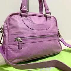 ジャックルコー リスボン 2way ハンドバッグ 水玉 レザー ピンク