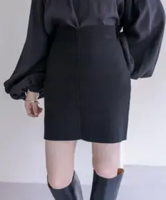 mystic ミスティック ニット ミニ スカート ブラック サイズ1