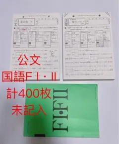 国語　未記入　FI・FII 計400枚　解答付