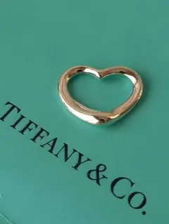 美品 TIFFANY ティファニー オープンハートシルバーペンダント Mサイズ