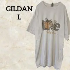 GILDAN【L】LOVE Pumpkin Fall Tシャツ かぼちゃ