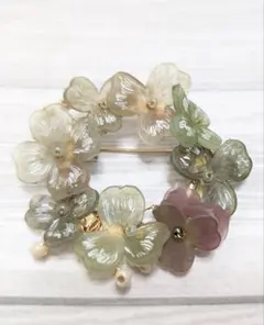 あじさいモチーフ ブローチ 作家さん