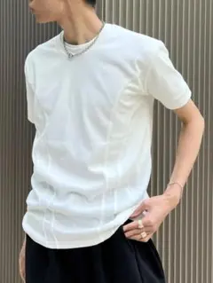 Chikashitsu+ compact stitch rib Tシャツ