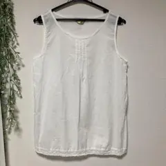 ホワイト ノースリーブシャツ Mサイズ