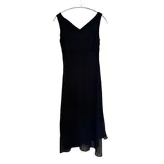 【ROSA】9号 M ブラック Vネック シンプル ロングワンピース