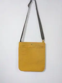サコッシュ ポシェット ショルダーバッグ マスタードイエロー ハンドメイド