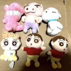 クレヨンしんちゃん ぬいぐるみ キーホルダー6個セット