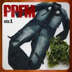 PPFM デニム オールインワン つなぎ ダメージ加工　黒 ブラック M 2025年最新】PPFM メンズ オーバーオール・つなぎの人気アイテム