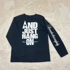 Tシャツ 【XL】 ロゴ プリント 長袖 大きいサイズ ブラック 綿100%