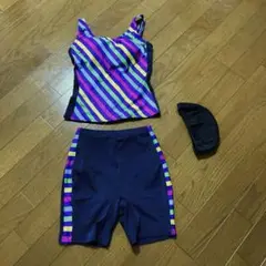 スポーツ用水着セット M ストライプ　値下げ中