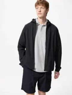 未開封品 ユニクロ ドライEXUVカットフルジップパーカ 3XL 黒 ブラック