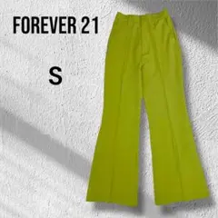 フォーエバー21 背面ゴム　センタープリーツ　スリットフレアパンツ