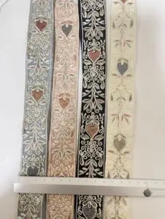 【お試しセット】インド刺繍リボン1.5m×4本