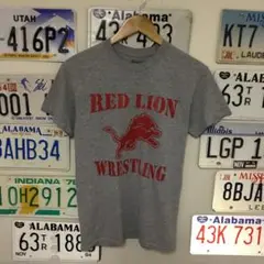 USA古着 RED LION WRESTLINGプリントTシャツ サイズFREE
